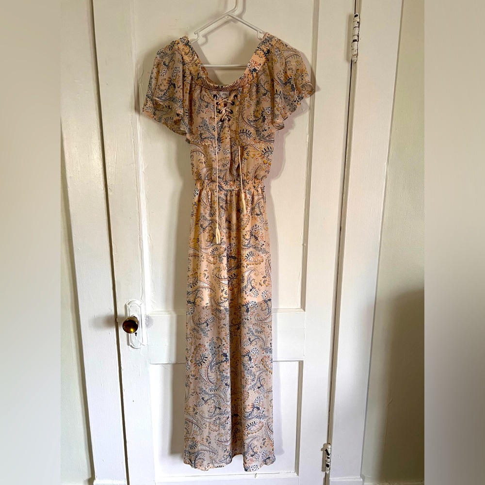 Beautiful boho off shoulder maxi dress